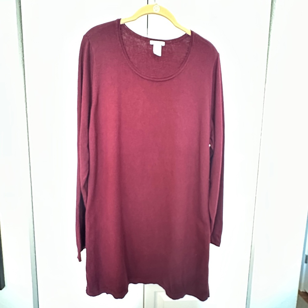 J.Jill Sweater 1X Burgandy